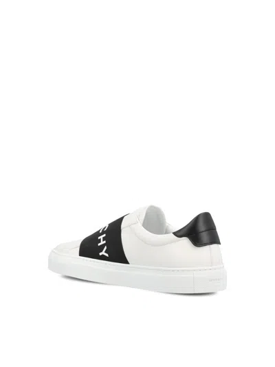 Givenchy Urban Street Sneakers In Leather With Elastic Band In White