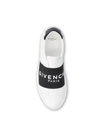 Givenchy Urban Street Sneakers In Leather With Elastic Band In White