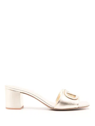 Valentino Garavani Vlogo Cut-out Leather Mules