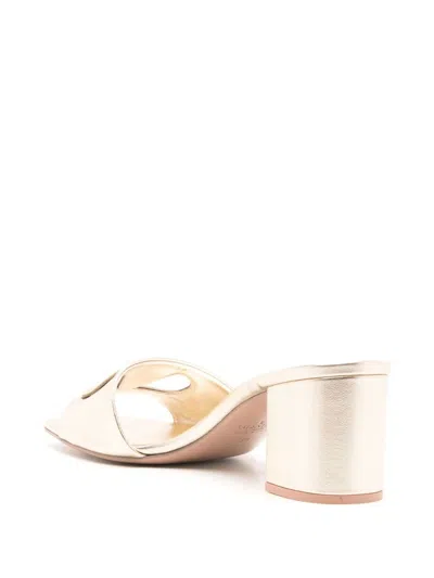 Valentino Garavani Vlogo Cut-out Leather Mules