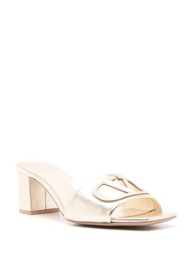 Valentino Garavani Vlogo Cut-out Leather Mules