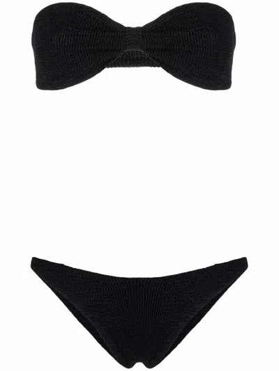 Hunza G Jean Crinkle-effect Bandeau Bikini