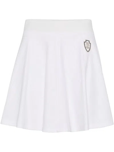 Brunello Cucinelli Women Cotton Mini Skirt In White
