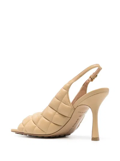 Bottega Veneta Padded Leather Slingback Sandals In Neutral