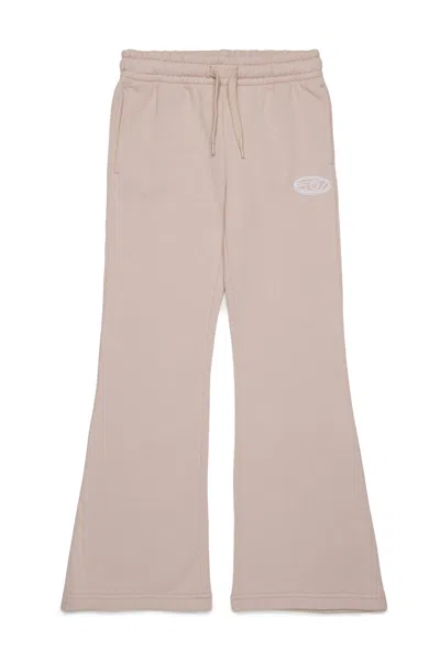 Diesel Pantaloni Bootcut Con Logo Oval D In Neutral