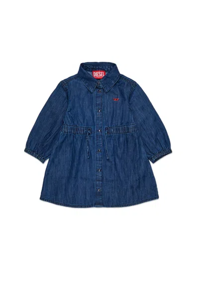 Diesel Abito In Denim Leggero Con Coulisse In Blue