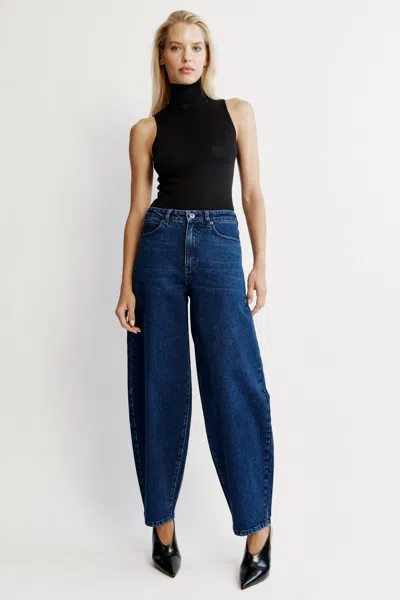 Bardot Delphina Barrel Leg Jean In Blue