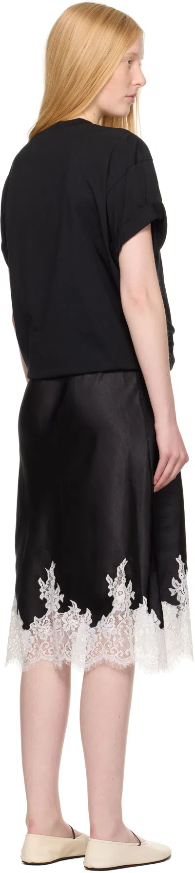 3.1 Phillip Lim Layered Cotton And Satin T-shirt Dress In Black