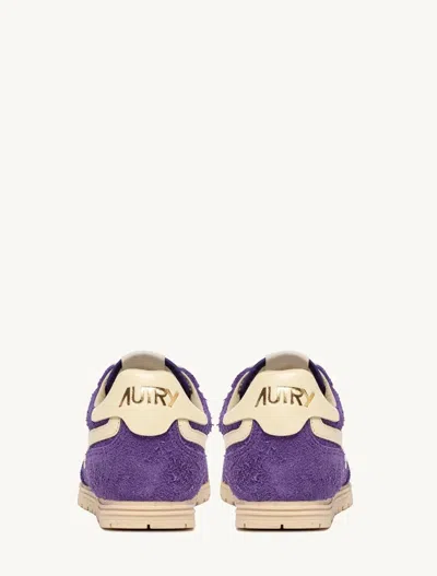 Autry Low Suede Windspin Sneaker In Purple