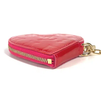 Pre-owned Louis Vuitton Pink Rose Pop Monogram Vernis Coin Purse/coin Case ()