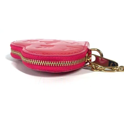 Pre-owned Louis Vuitton Pink Rose Pop Monogram Vernis Coin Purse/coin Case ()