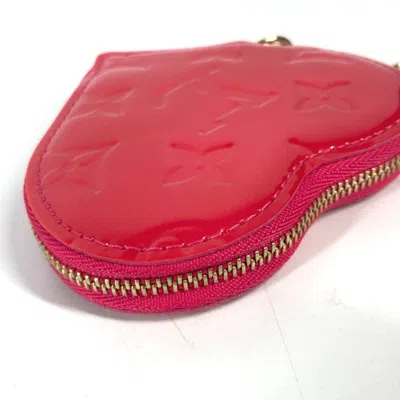 Pre-owned Louis Vuitton Pink Rose Pop Monogram Vernis Coin Purse/coin Case ()