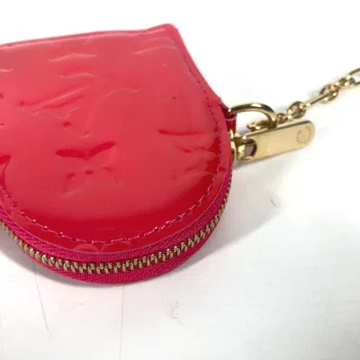 Pre-owned Louis Vuitton Pink Rose Pop Monogram Vernis Coin Purse/coin Case ()