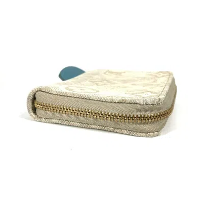 Pre-owned Louis Vuitton White Canvas Leather Coin Purse/coin Case ()