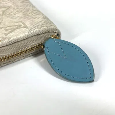 Pre-owned Louis Vuitton White Canvas Leather Coin Purse/coin Case ()
