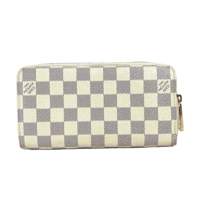 Pre-owned Louis Vuitton White Damier Azur Long Wallet (bi-fold) ()