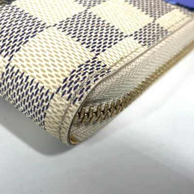 Pre-owned Louis Vuitton White Damier Azur Long Wallet (bi-fold) ()
