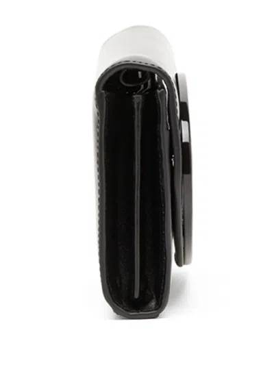 Diesel 1dr Leather Wallet-on-chain In Black