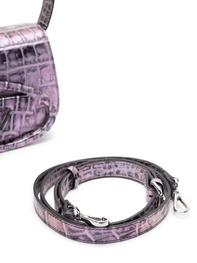 Diesel 1dr Leather Shoulder Bag In Purple