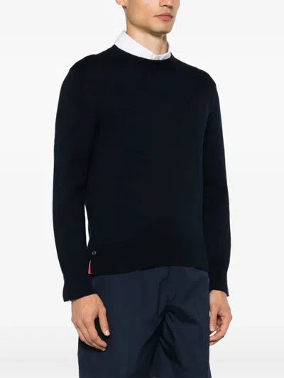 Thom Browne 4-bar Cotton Jumper In Black