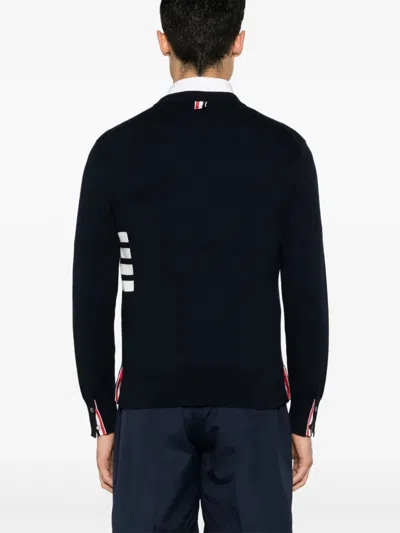Thom Browne 4-bar Cotton Jumper In Black