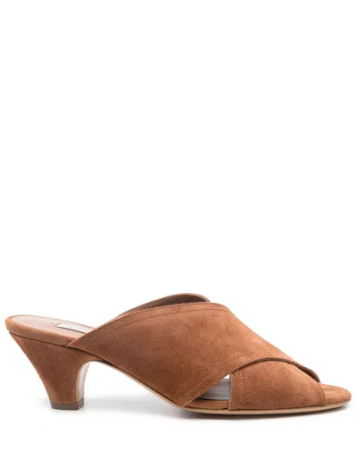 Casadei Crisscrossed Bands Suede Sandals