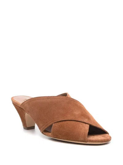 Casadei Crisscrossed Bands Suede Sandals