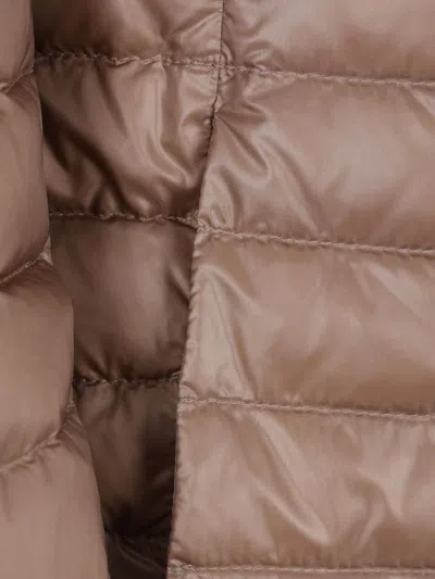 Herno A-shape Reversible Down Jacket In Ultralight Nylon In Neutral