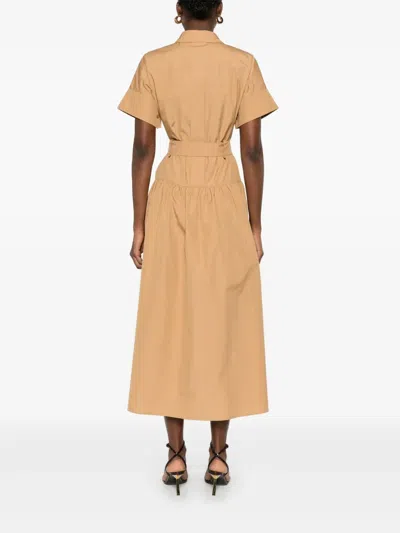 Max Mara Caramel-coloured Shirt Dress Women In Neutral