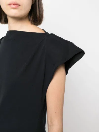 Isabel Marant Boat Neck Cap Sleeve Top With Shoulder Pads