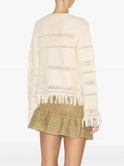 Isabel Marant Étoile Azilis Crewneck Fringe Sweater
