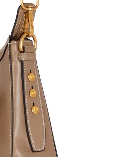 Balmain B-buzz Leather Shoulder Bag