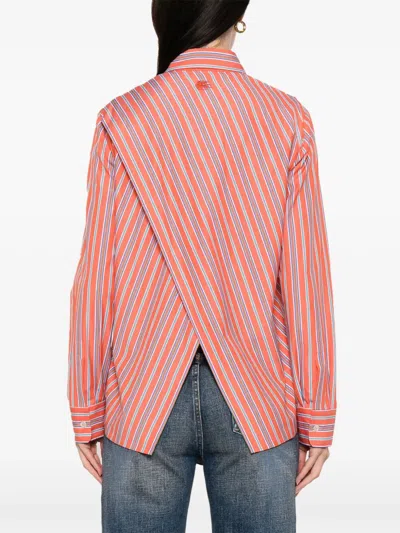 Etro Back Slit Striped Cotton Shirt