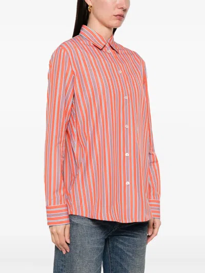 Etro Back Slit Striped Cotton Shirt