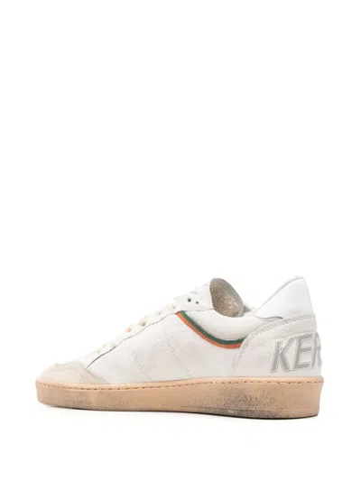 Golden Goose Ballstar Sneakers In Nappa And Nylon In Neutral