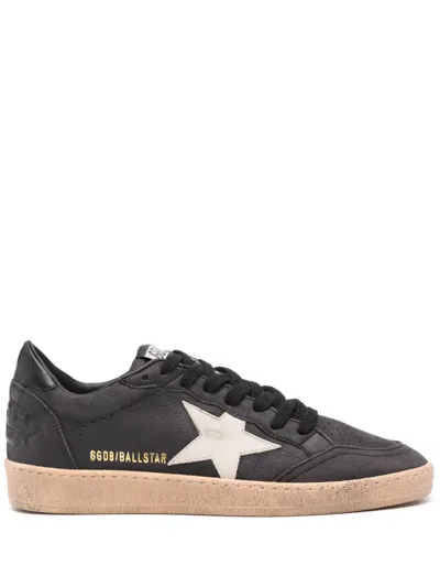Golden Goose Ballstar Sneakers In Dark Gray Leather