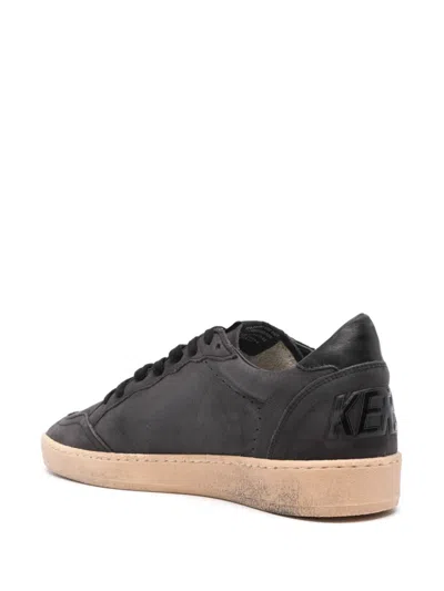 Golden Goose Ballstar Sneakers In Dark Gray Leather