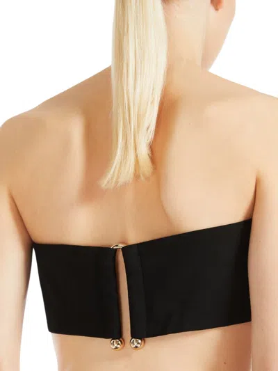 Sportmax Cropped Strapless Structured Top In Black