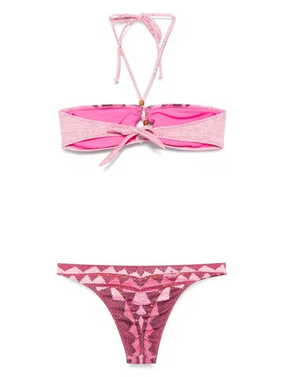 Pin Up Bandeau-style Studded Bikini