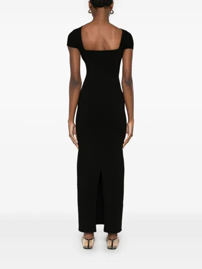 Khaite Basile Maxi Dress In Black