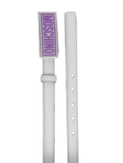 Moschino Belt With Enameled Buckle
