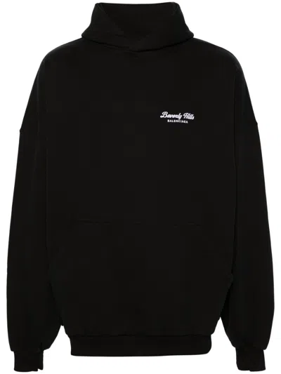 Balenciaga Women's Hoodie Over Beverly Hills Black | Size 2 | 739024tqvs7 In Brown
