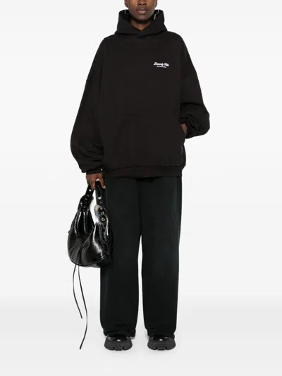 Balenciaga Women's Hoodie Over Beverly Hills Black | Size 2 | 739024tqvs7 In Brown