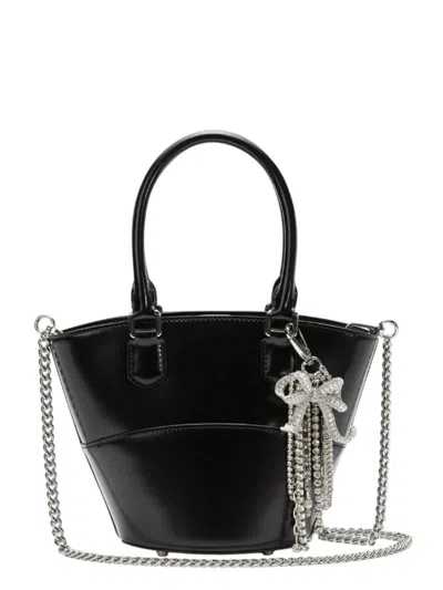 Self-portrait Leather Shoulder Bag With Charms