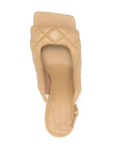 Bottega Veneta Padded Leather Slingback Sandals In Neutral
