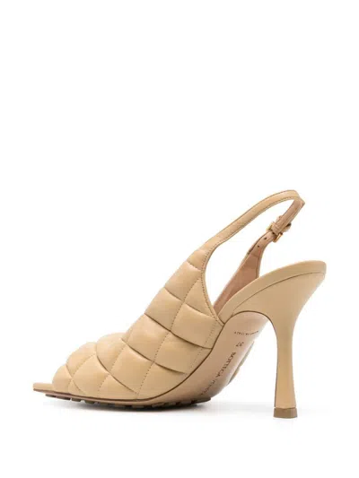 Bottega Veneta Padded Leather Slingback Sandals In Neutral