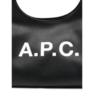 Apc A.p.c. Black Shoulder Bag With Magnetic Fastening