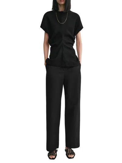 Totême Toteme Women Black Basketweave Slouch Waist Top