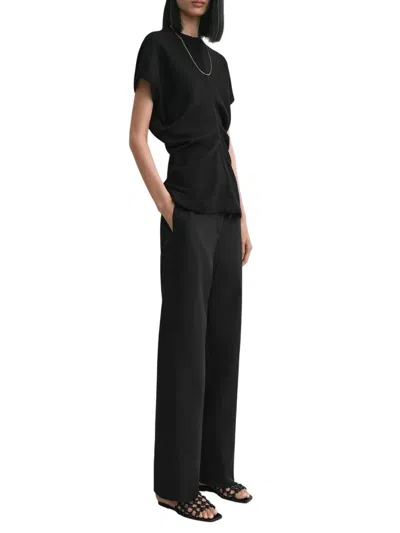 Totême Toteme Women Black Basketweave Slouch Waist Top