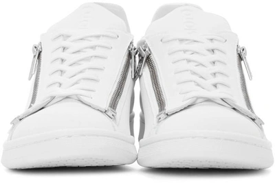 Shop Y-3 White Stan Zip Sneakers